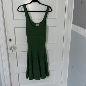 Dark green knit dress